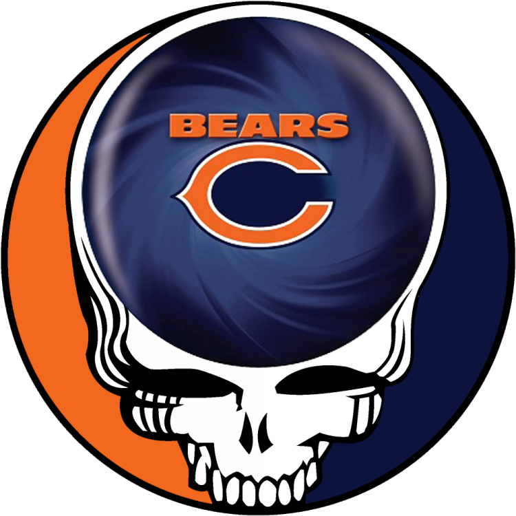 Chicago Bears skull logo iron on transfers
